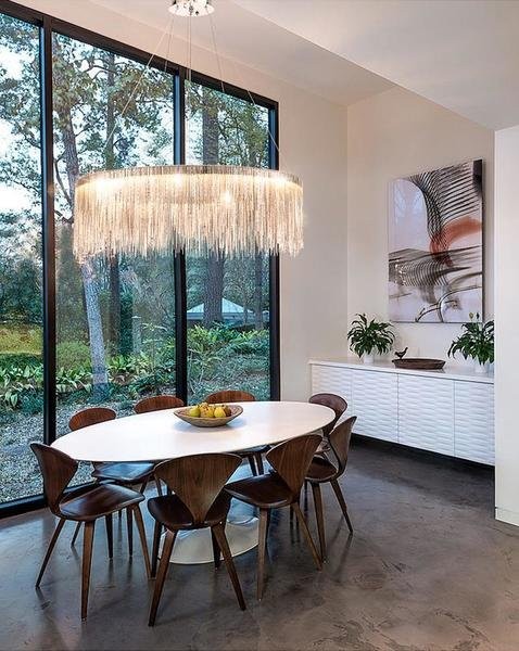 Aluminum Chain Chandelier