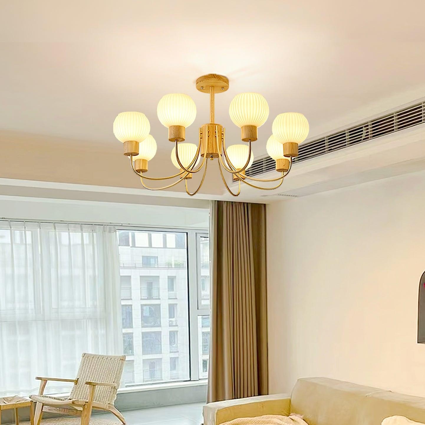 Wabi-sabi Wooden Chandelier K354