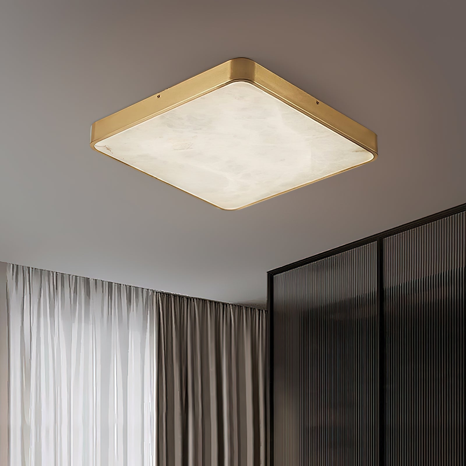 Geometric Alabaster Recessed Ceiling Light D431