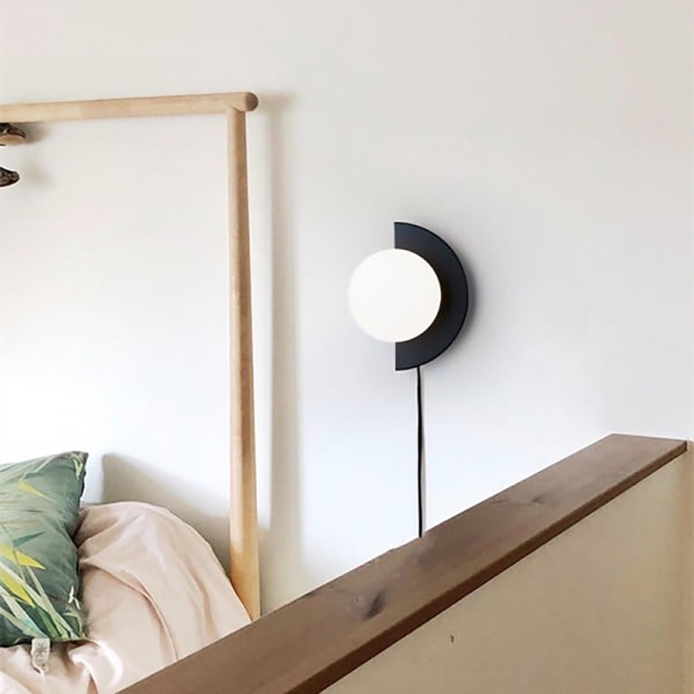 Nordic Candy Glass Orb Wall Lamp - Modern Colorful Sconce for Bedroom and Living Room K167