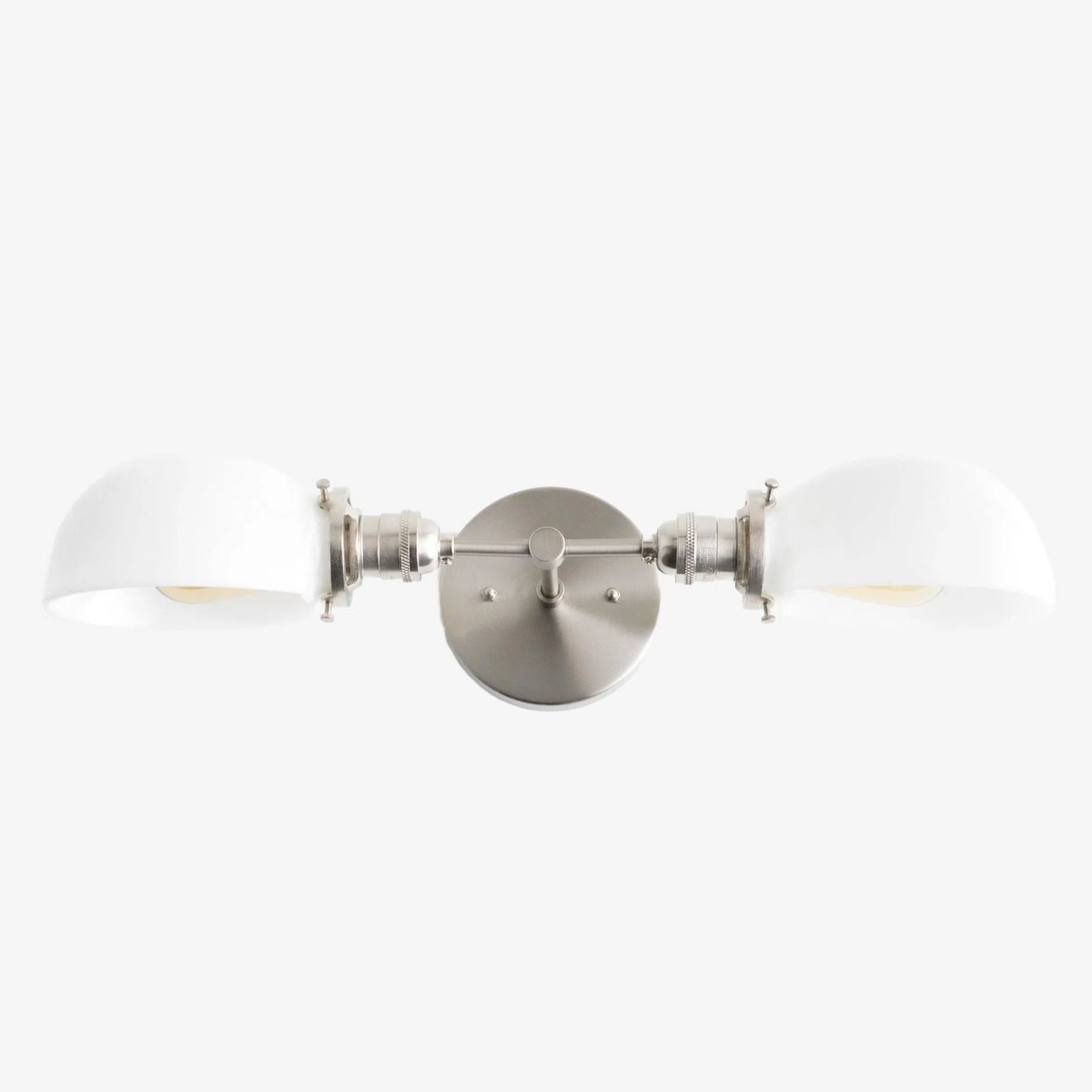 Ornato Luxe Mid-Century Vanity Light - Brass Bathroom Fixture with Opal Glass K1474