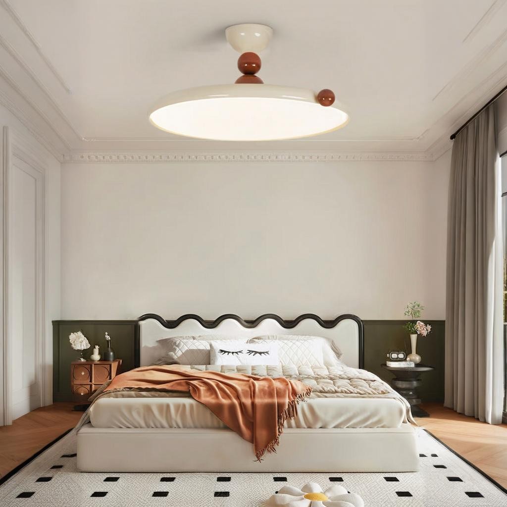 French Style Retro Round Flying Disc Ceiling Lamp K511