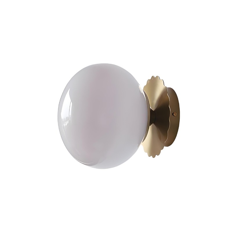 Marshmallow Glass Ball Wall Sconce K166
