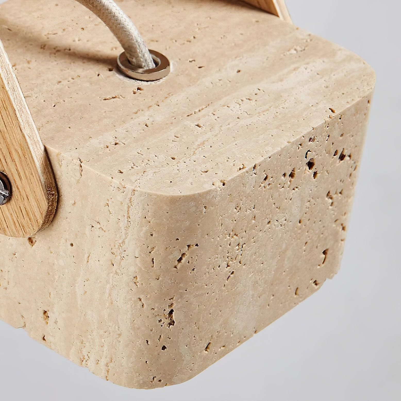 Geometric Yellow Travertine Pendant Lamp K449