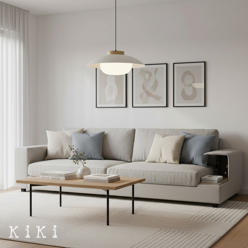Oribela Minimalist Saucer Pendant Light - Modern Hanging Light for Dining Room K2164
