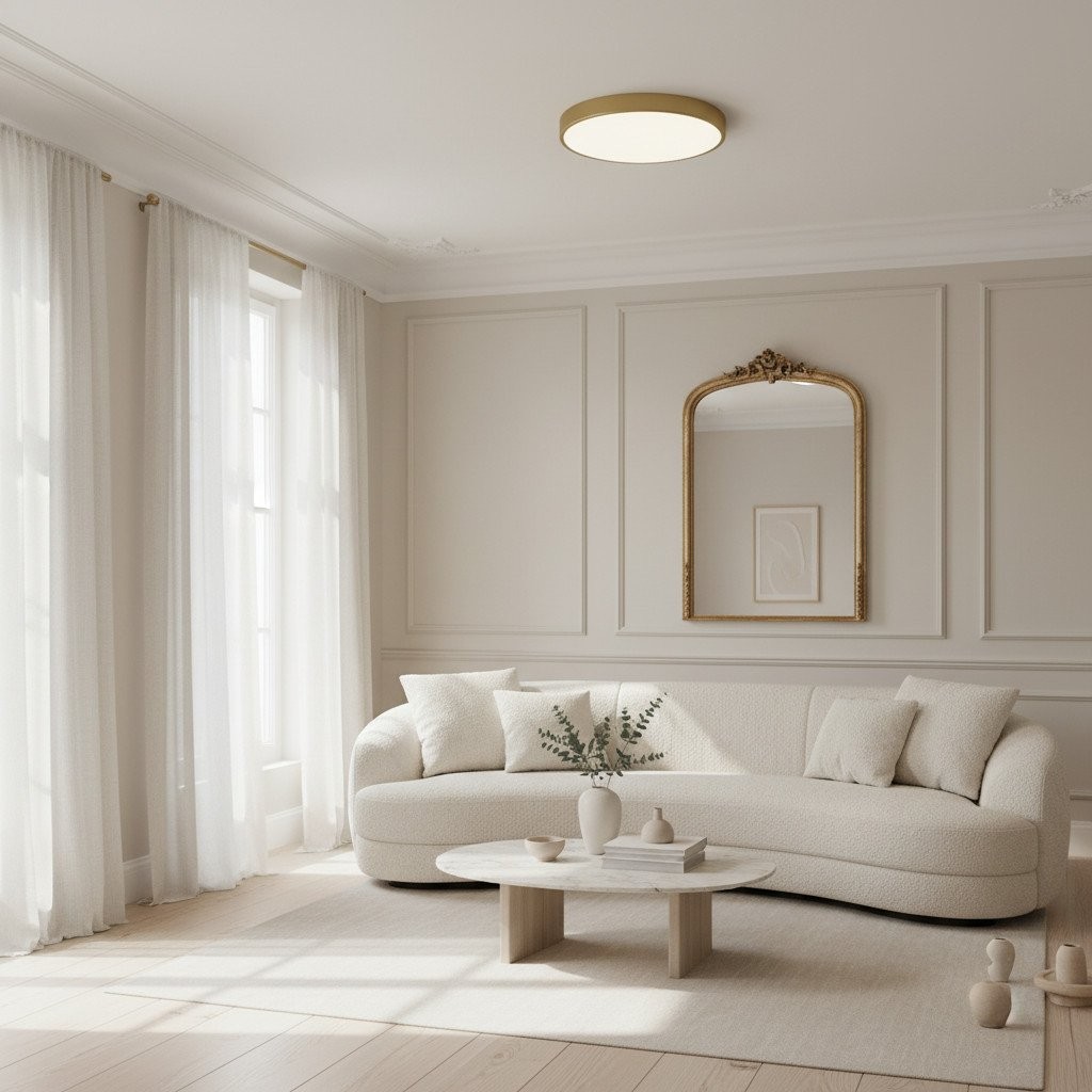 Rondi Minimalist Round LED Ceiling Light - Circular Iron Design for Living Room and Bedroom K2135
