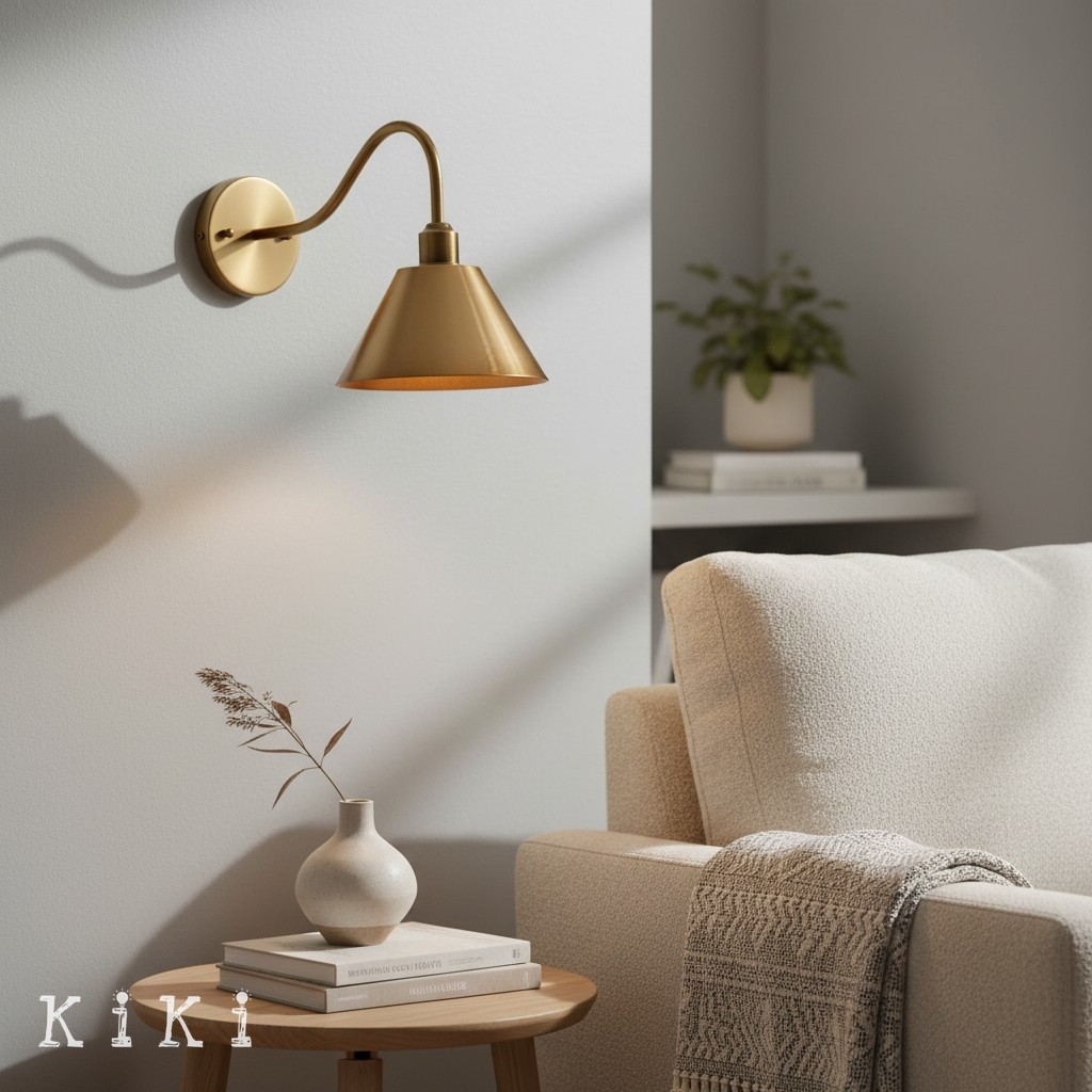Narix Industrial Wall Sconce - Sleek Tapered Shape for Lounge and Dining Area K2120