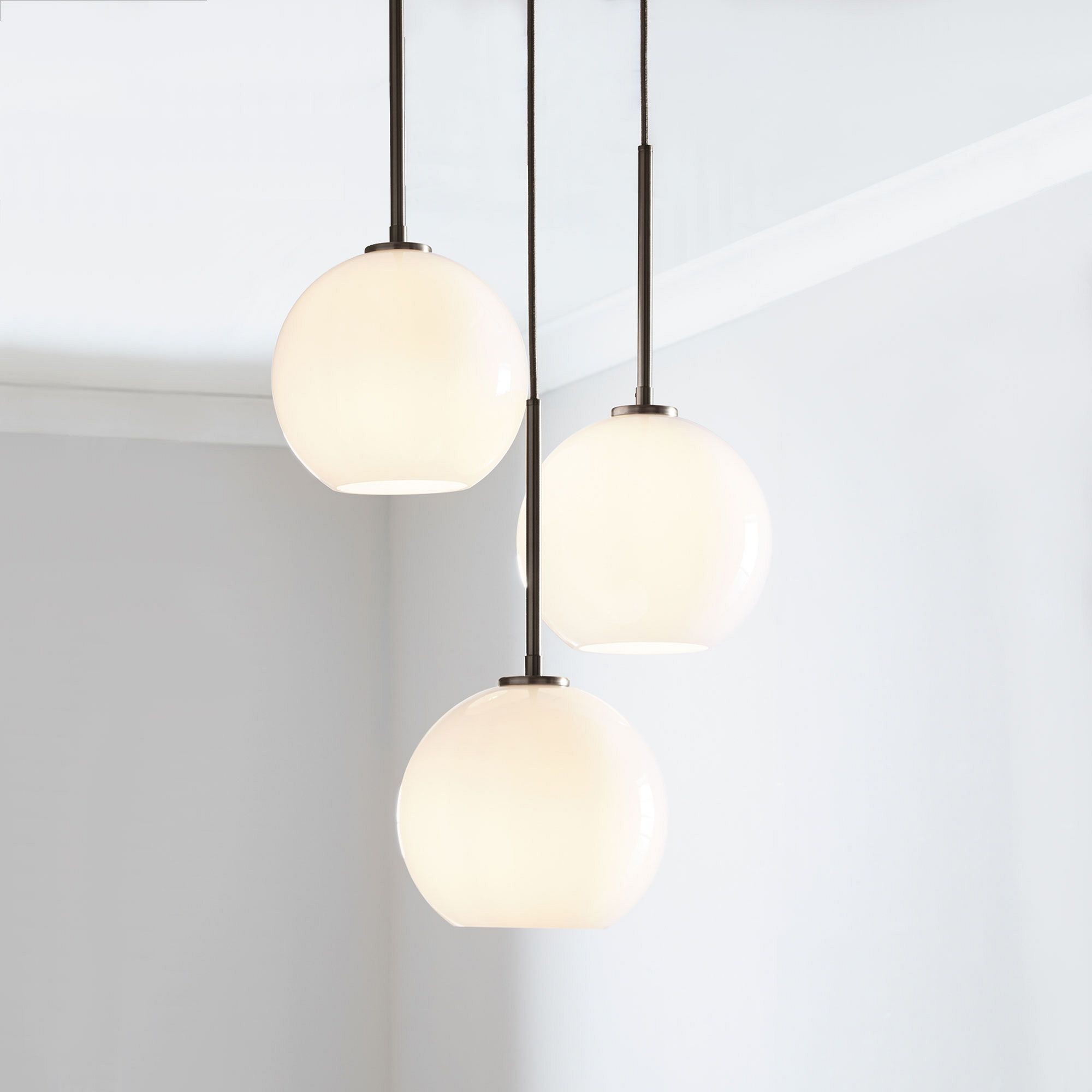 Selvion Minimalist Crystal Chandelier - Handcrafted Glass Sculptural Lighting Fixture K1220