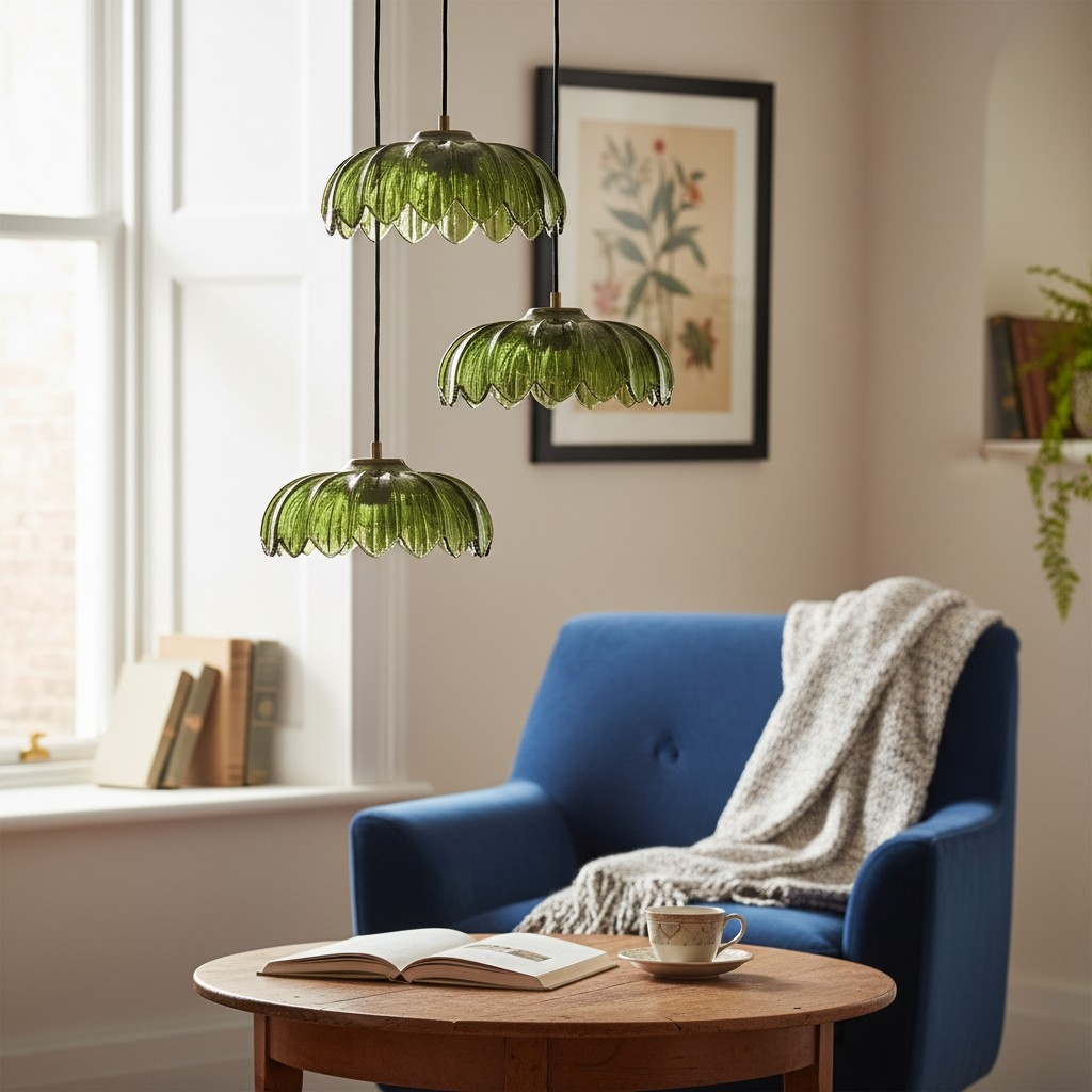 Aridia Palm Leaf Cluster Pendant Light Artistic Glass Pendant for Hallway Kitchen and Lounge K2318