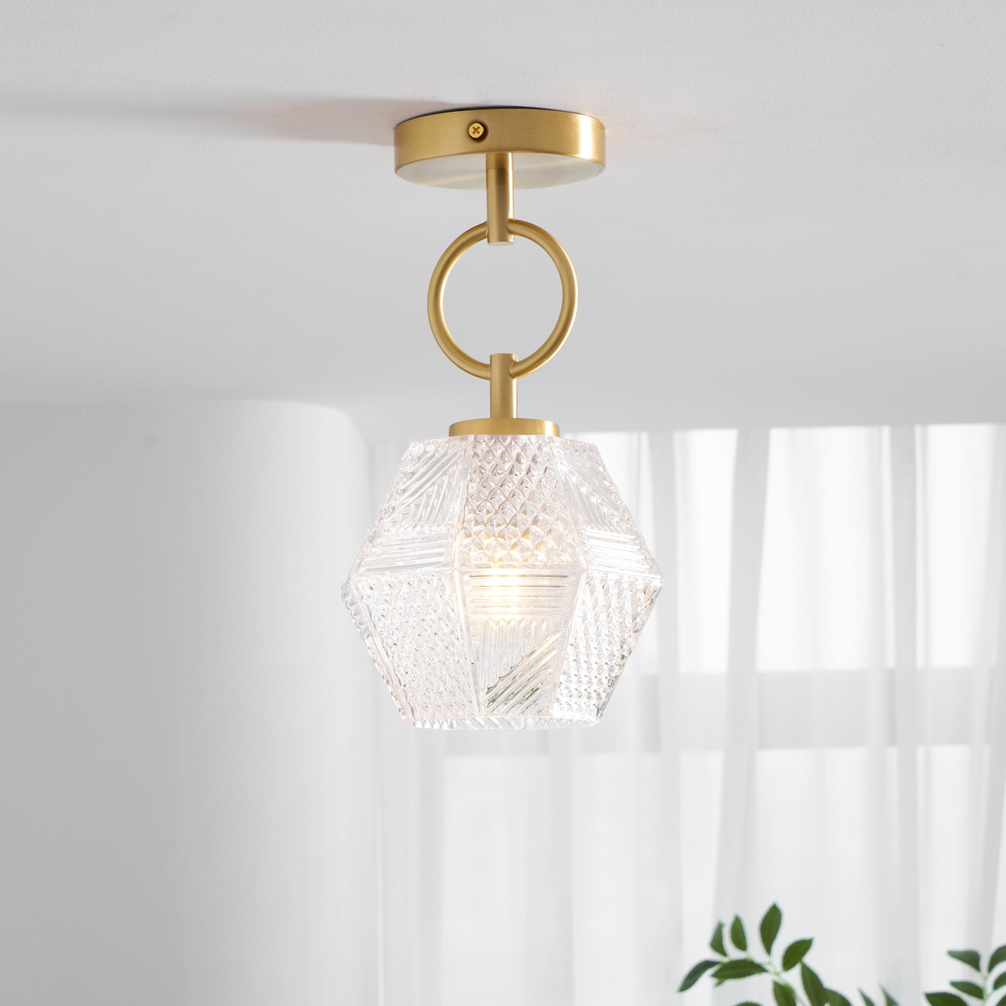 Diamond Cut Art Deco Ceiling Light K1006