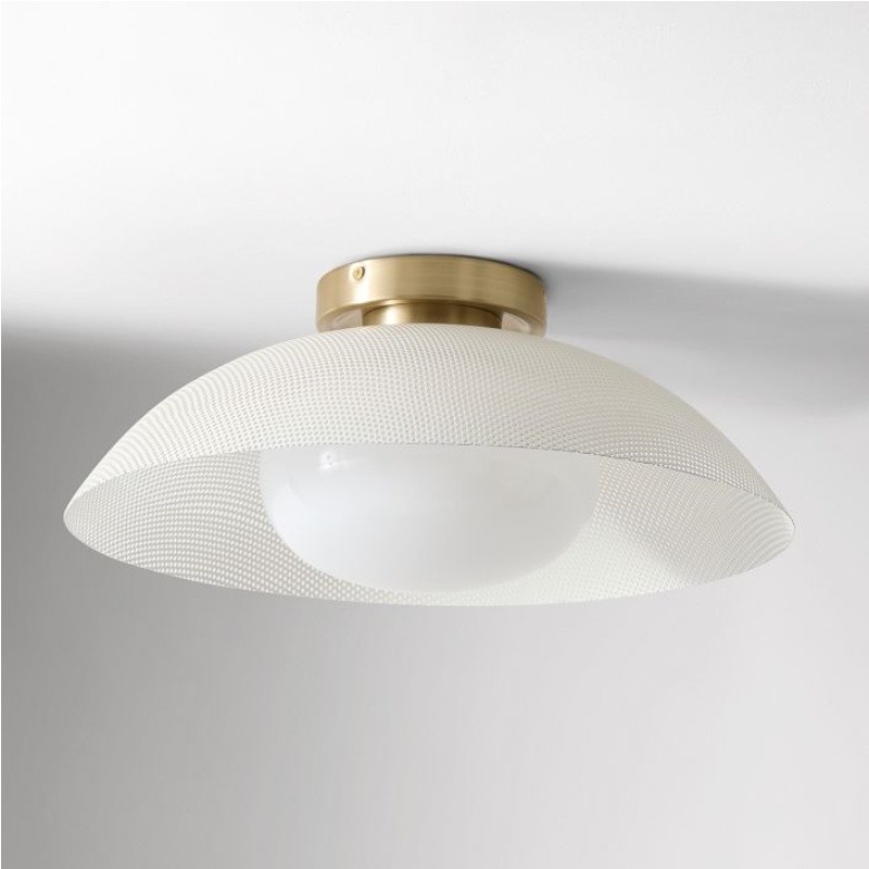 Elorina Flush Mount Glass/Metal Ceiling Light - A Stylish Fixture for Modern Spaces K1333