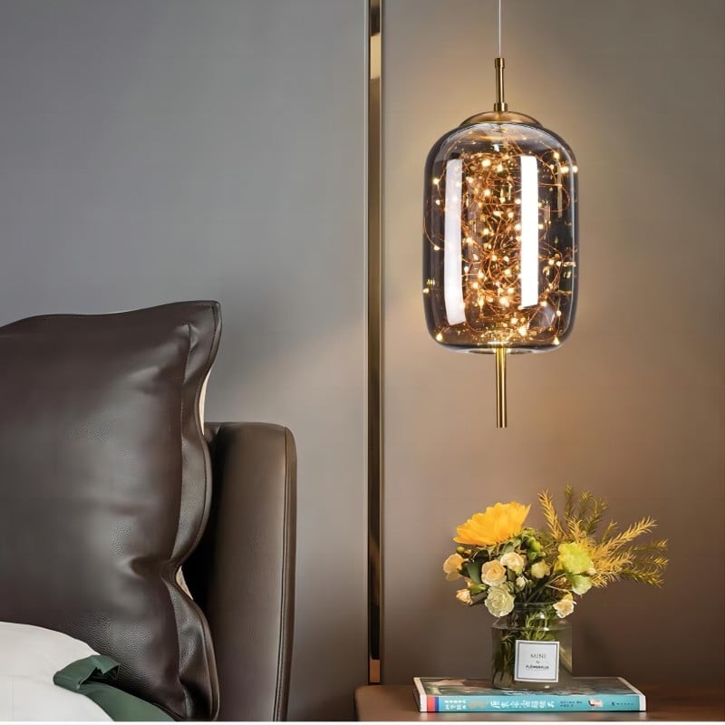 Scandinavian Cylinder Oval Glass Pendant Light K333