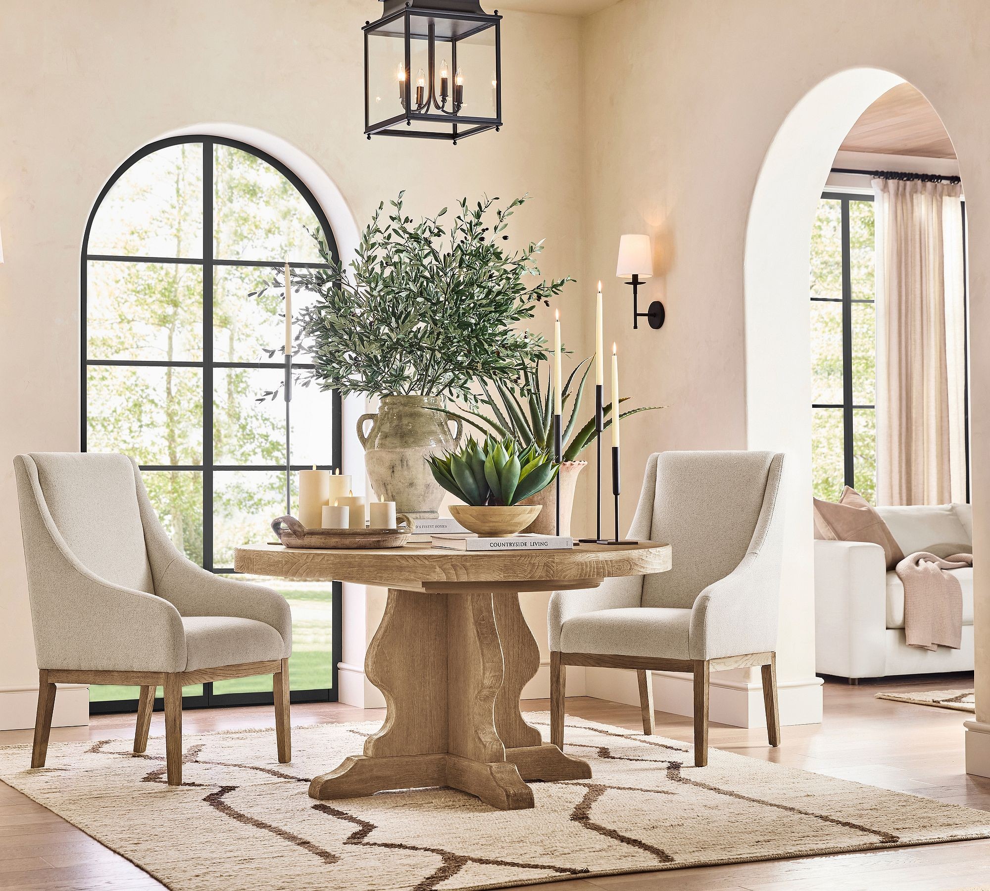 Yolvira Modern Outdoor Lantern Pendant - Metal Hanging Light for Exteriors K1233
