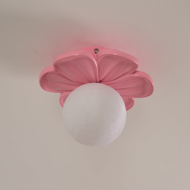 Cream Bloom Flower Ceiling Lamp D408