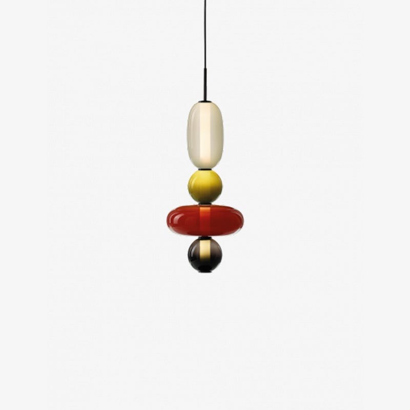 Nordic Art Deco Stained Glass Pendant Light K196