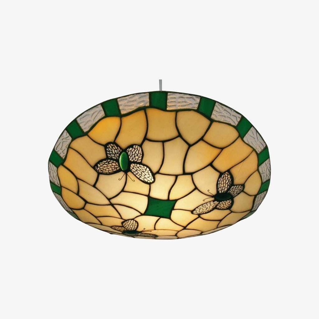 TF Butterfly Pendant Lamp - Decorative Stained Glass Pendant Light K1798