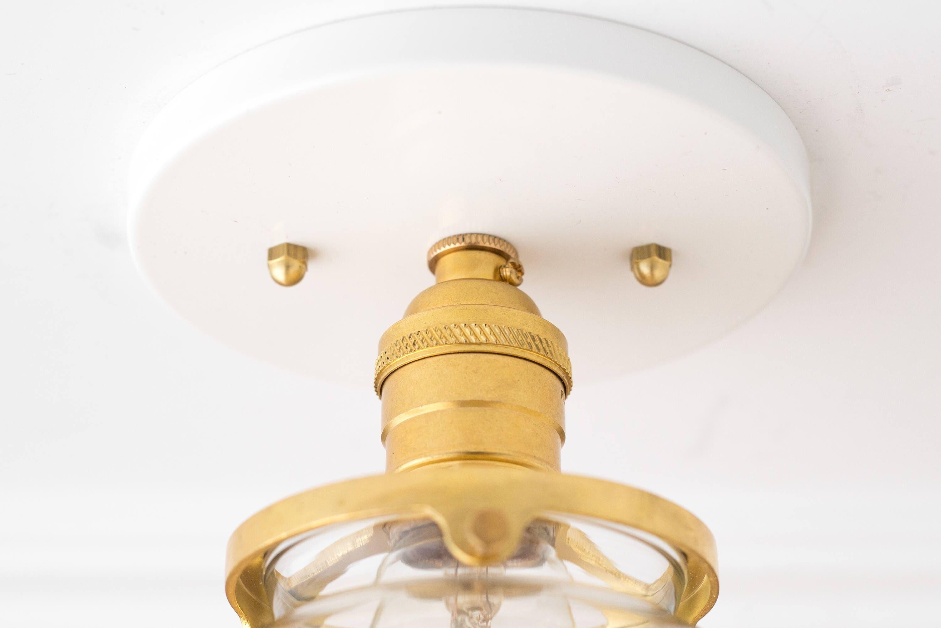 Glorica Glass Retro Globe Ceiling Light - Vintage Industrial Home Lighting K1509