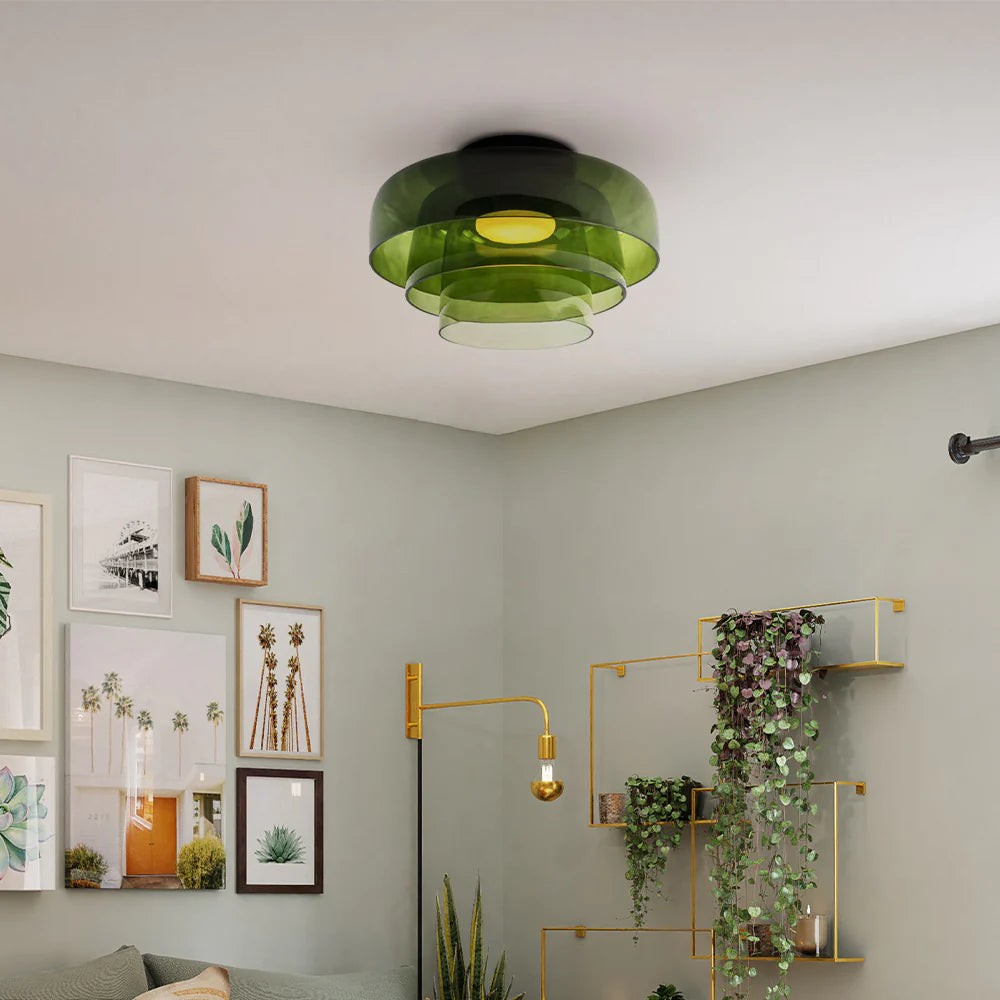 Celestial Scandinavian Glass Ceiling Lamp - Stylish Levels Ceiling Light for Room K2162