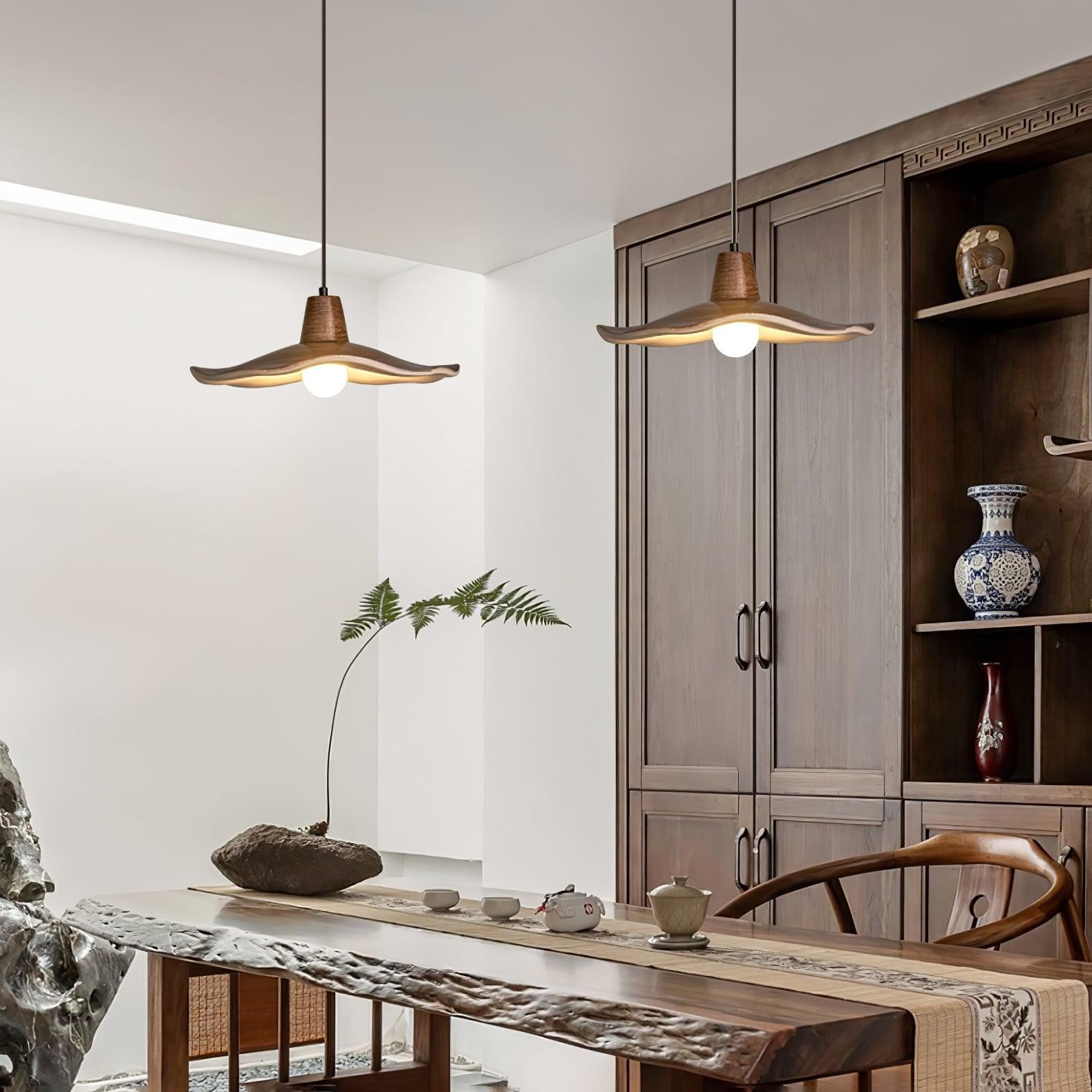 Black Imitation Walnut Wood Grain Kitchen Pendant Lamp K729