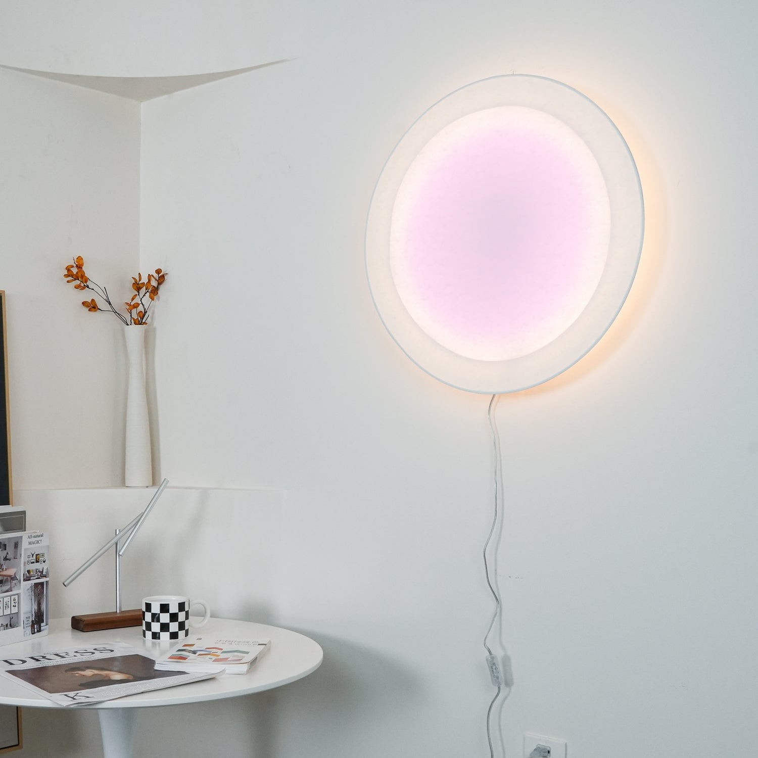 Modern Simple Plug-In Round Wall Lamp K867