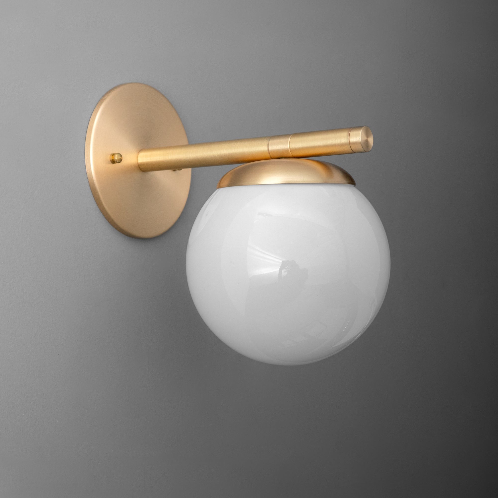 Glorica Glass Wall Sconce - Frosted Globe Light K1142