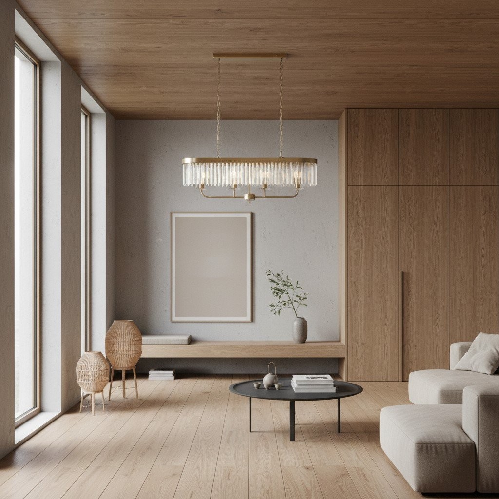 Beveline 4-Light Linear Ceiling Pendant With Cut Faceted Glass - Sleek Metal Frame For Dining K1825