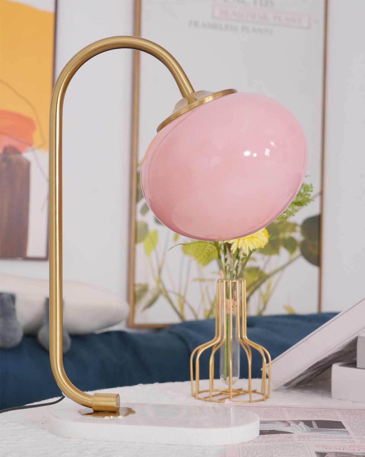Nordic Mushroom Glass Bedside Table Lamp K629