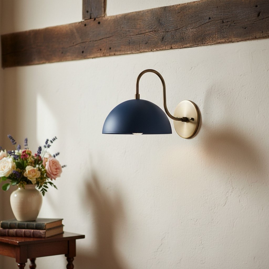 Curva Curved Dome Shade Wall Sconce – Mid-Century Modern Versatile Indoor Lighting K1542