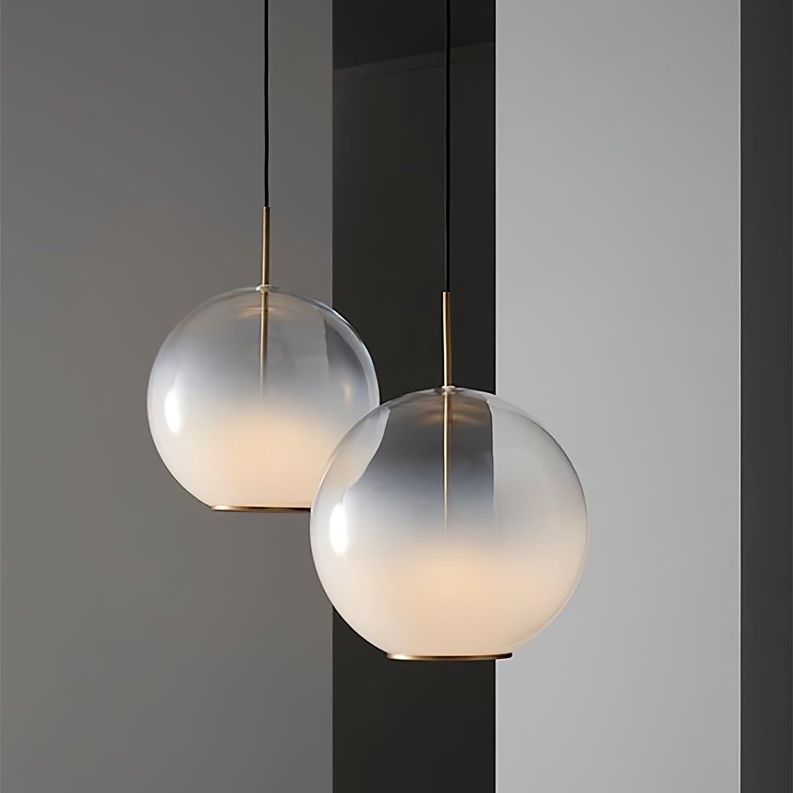 Simple Sphere Drop Gradient Glass Pendant Light K702