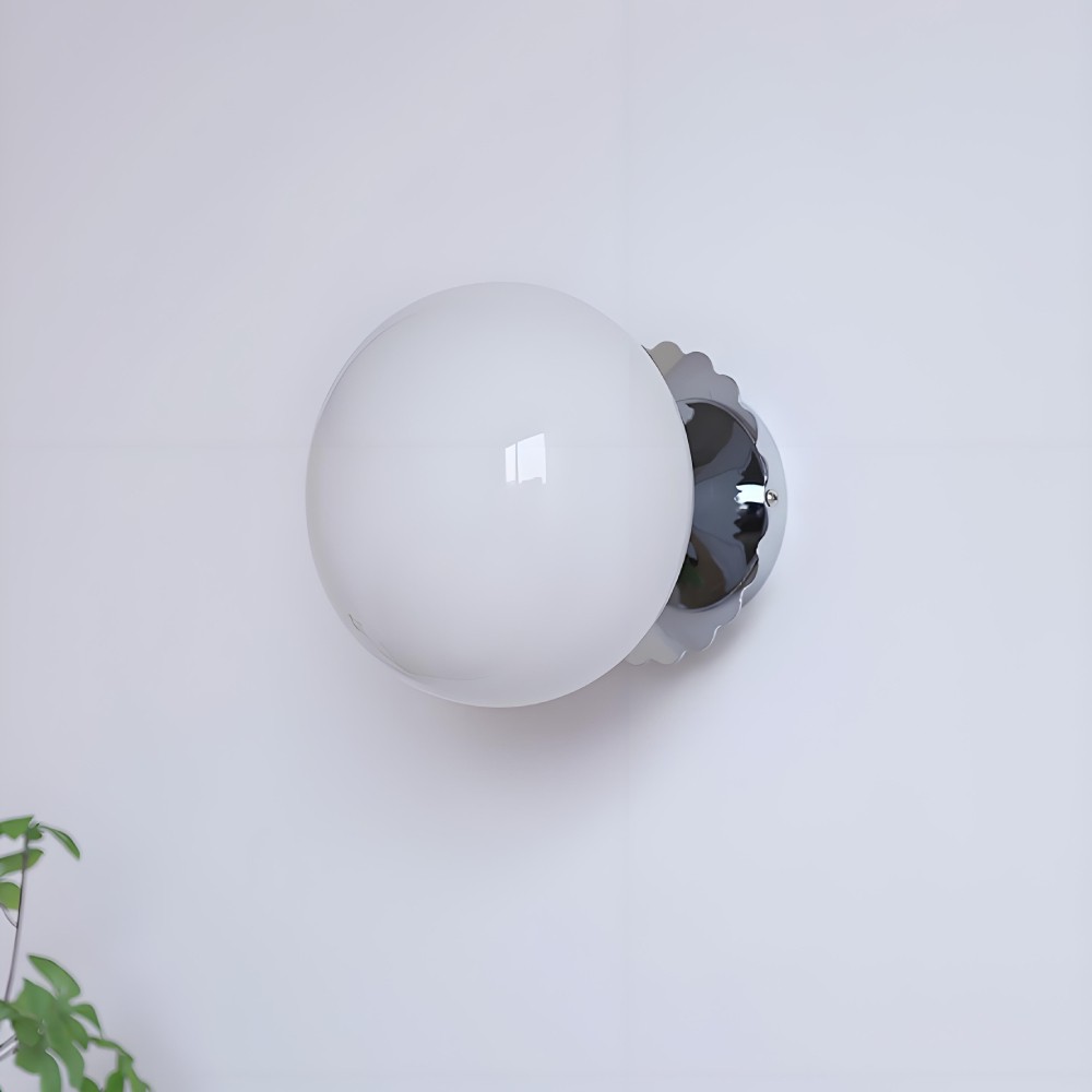 Marshmallow Glass Ball Wall Sconce K166
