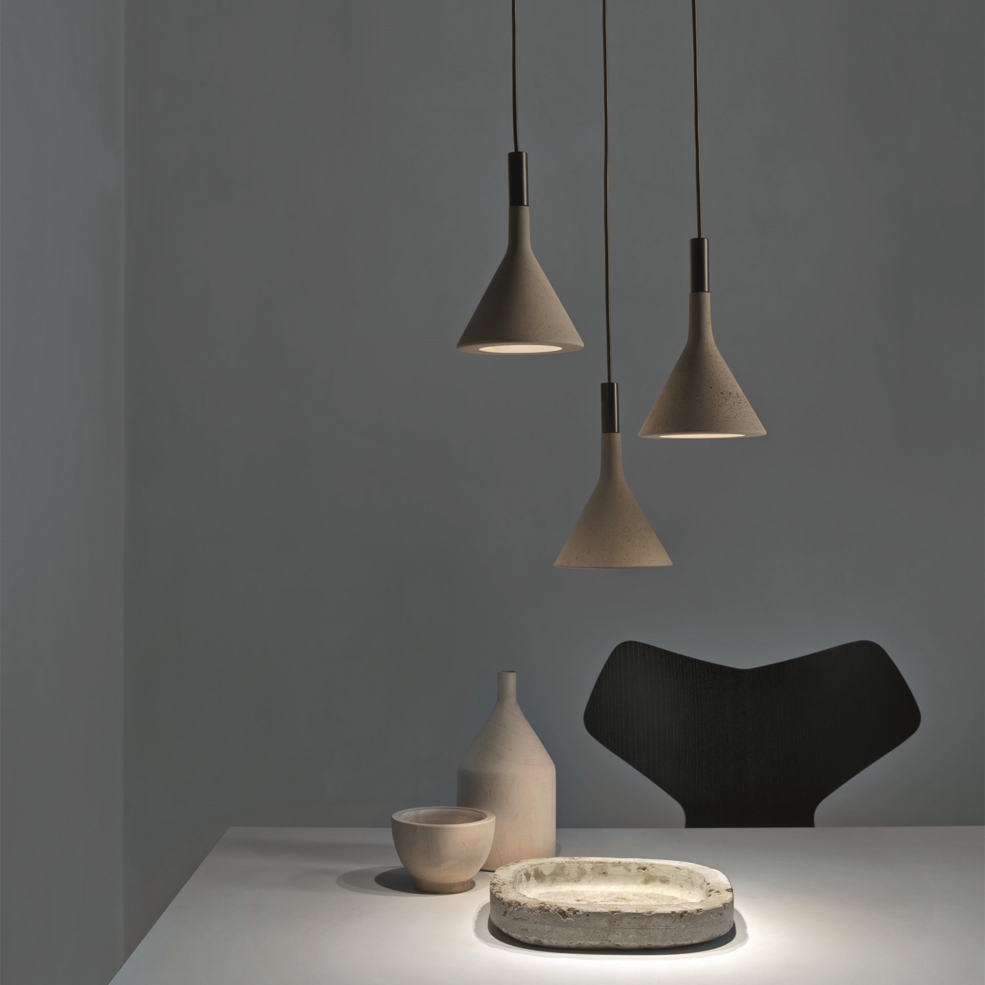 Minimalist Aplomb Pendant Light - Cement Cone Pendant Light for Kitchen Island