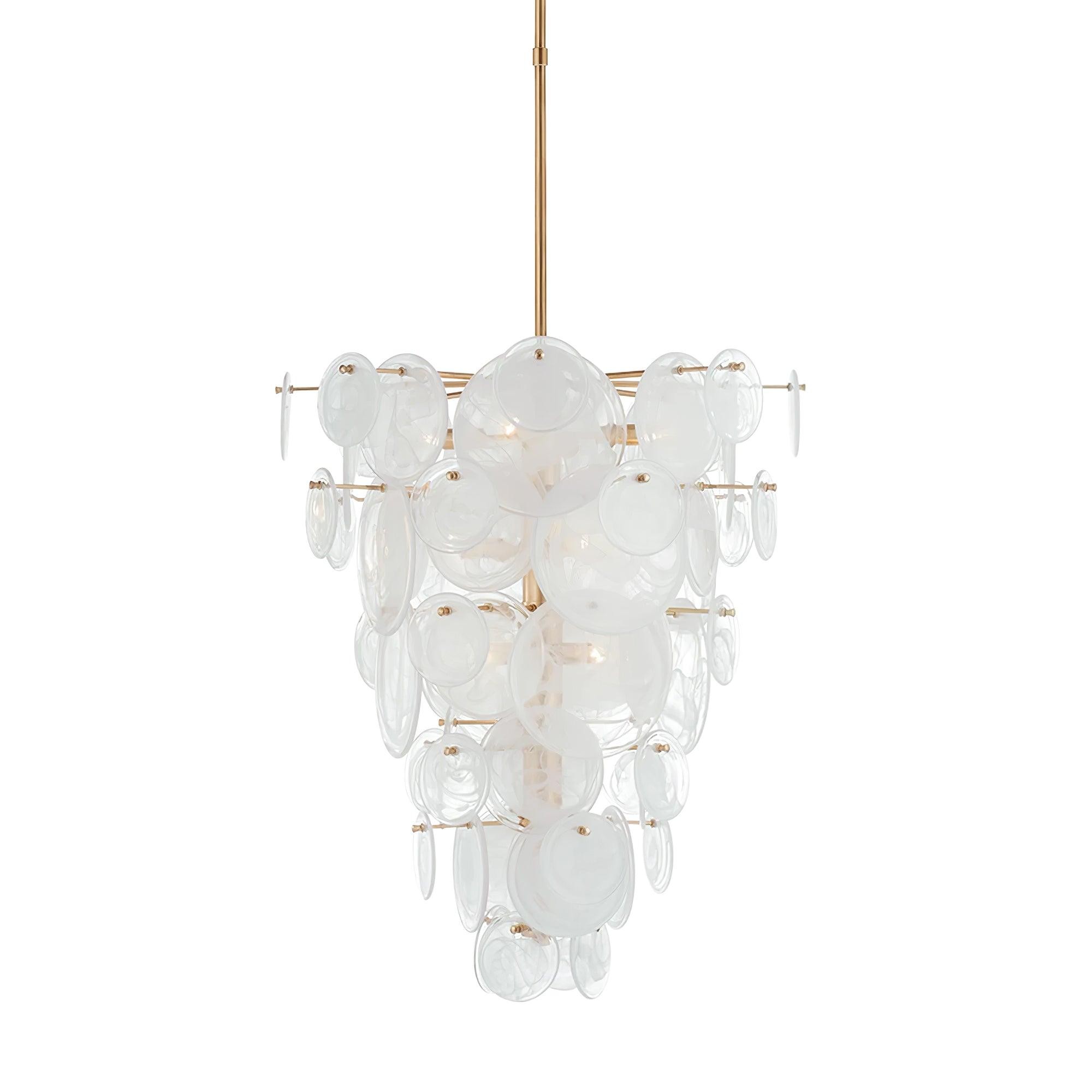 Brass Discs Cascading Chandelier K273
