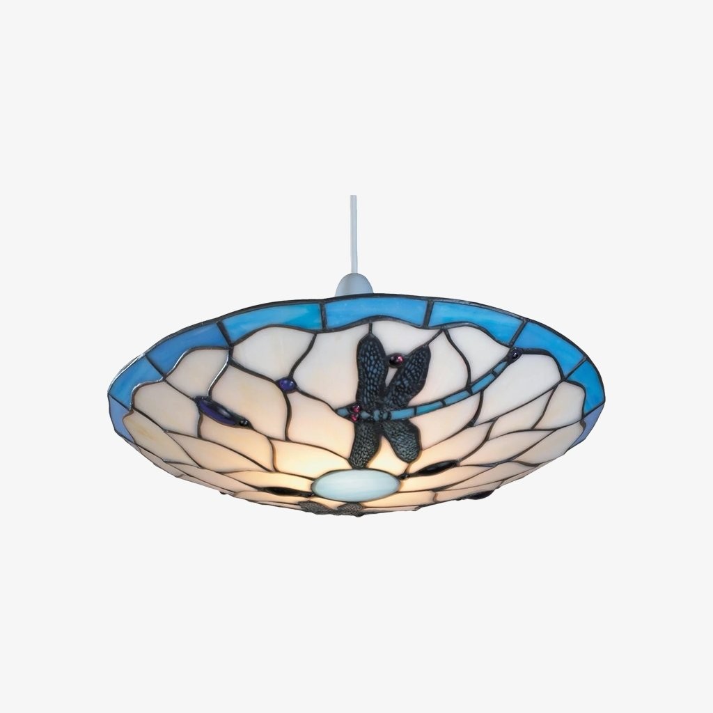 TF Butterfly Pendant Lamp - Decorative Stained Glass Pendant Light K1798
