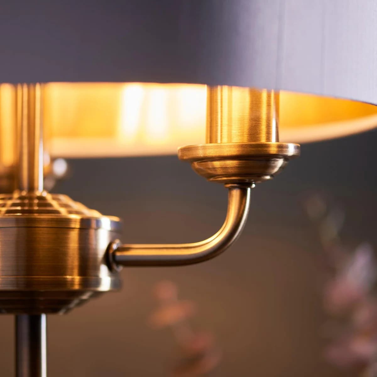 Tela 1‑Light and 3‑Light Table Lamp - Modern Linen & Metal for Living Room K1814