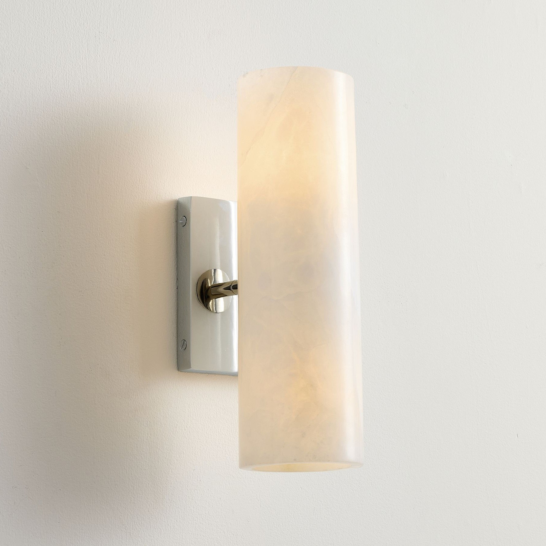Wolvina Natural Marble Tube Sconce with Sleek Metal Details K1242
