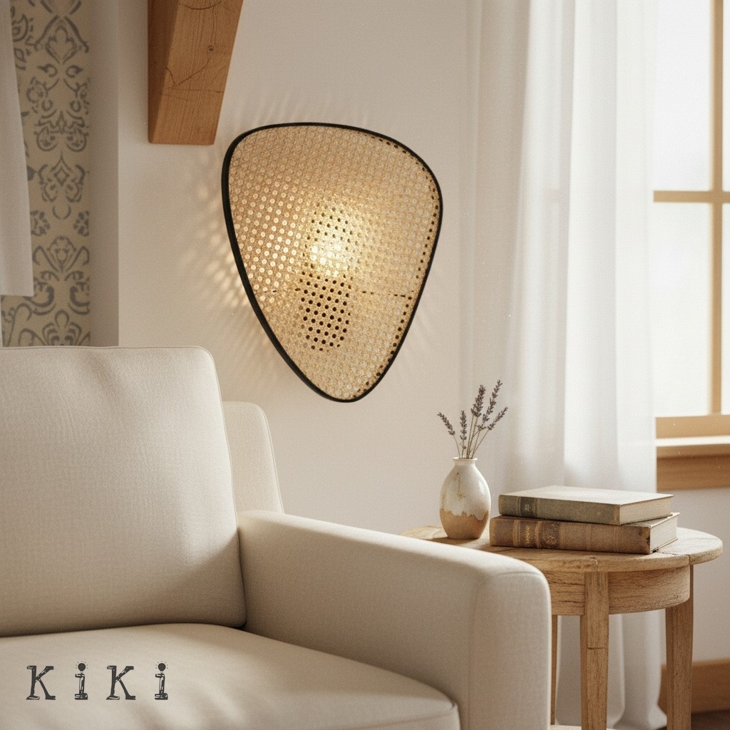 Screen Cannage Pendant Light - Boho Chic Wall Light for Dining Room