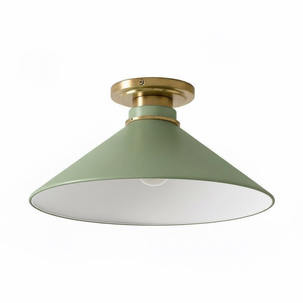 Aurenza Simple Flush Mount – Metal and Glass Ceiling Light for Any Room K1138