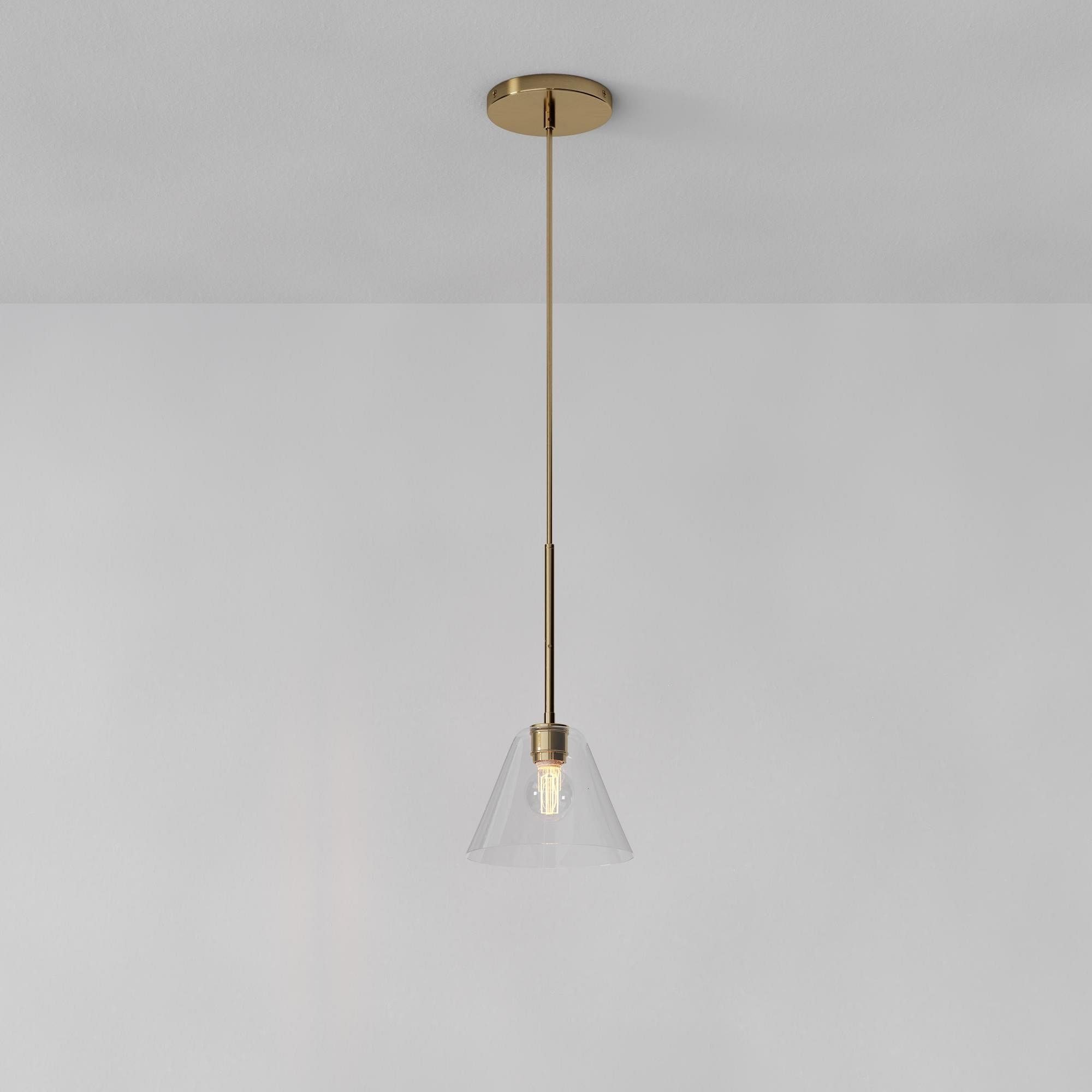 Conica Modern Glass Cone Pendant Light - Minimalist Hanging Lamp for Dining Room K1338