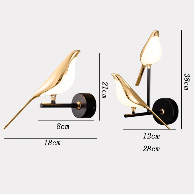 LumiVogel - Modern Bird Shape Wall Lamp D770