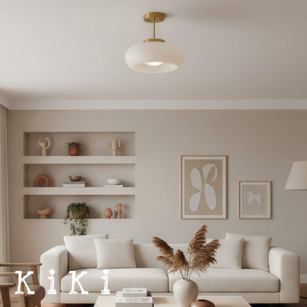 Bauhaus Style Vintage Glass Ceiling Light K72