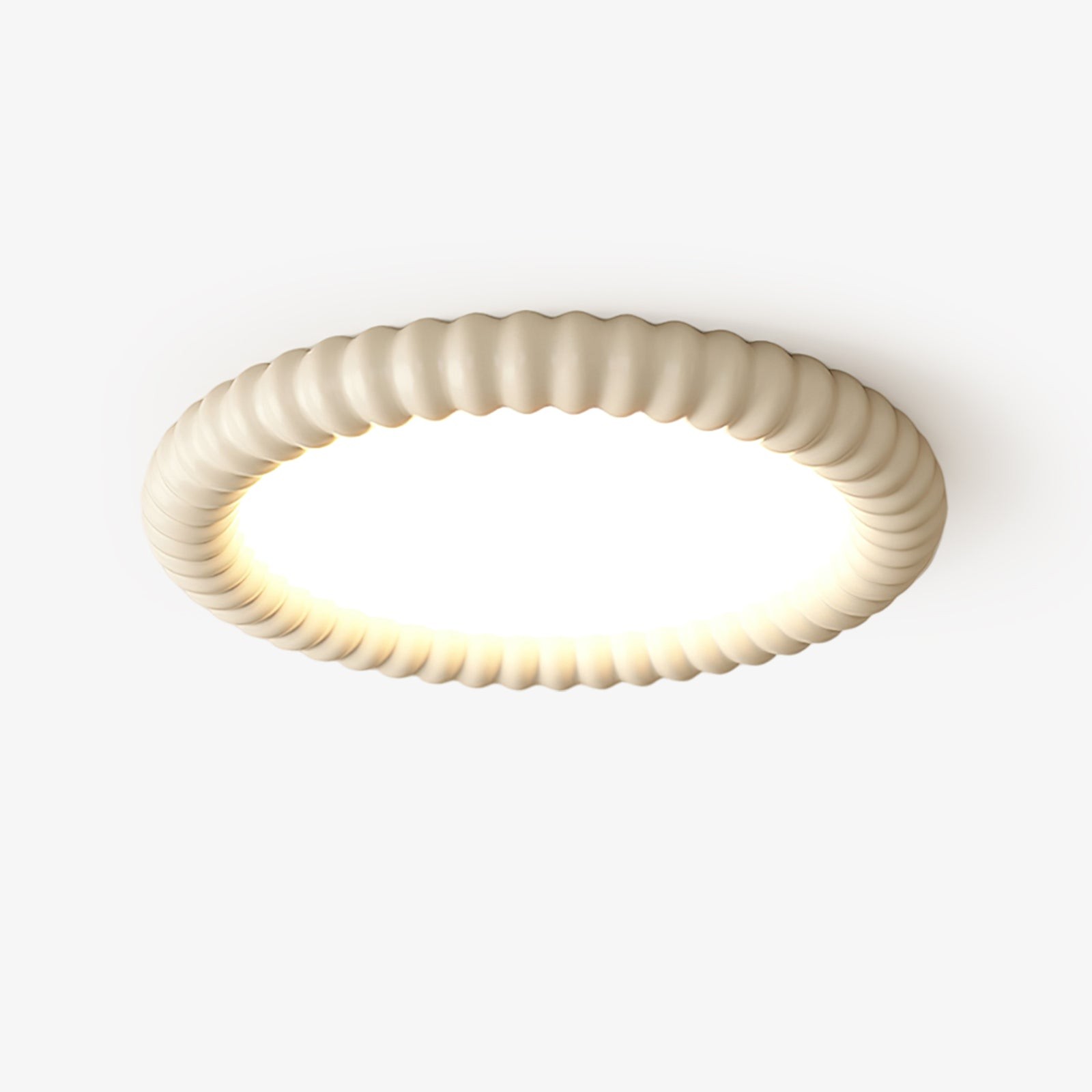Cream Style Ripple Ring Ceiling Lamp K633