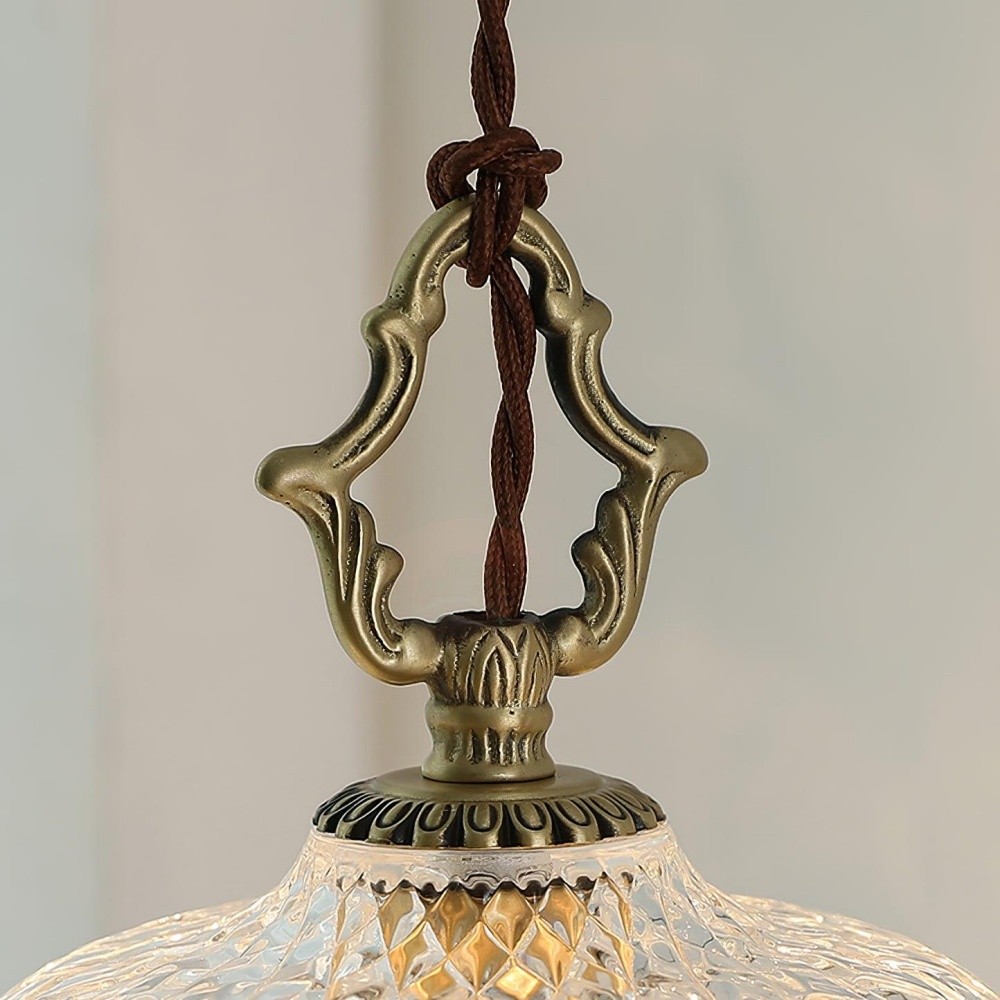 Norivo Modern Glass Pendant Light - Elegant Bowl Shade Pendant LIght for Living Room K2260