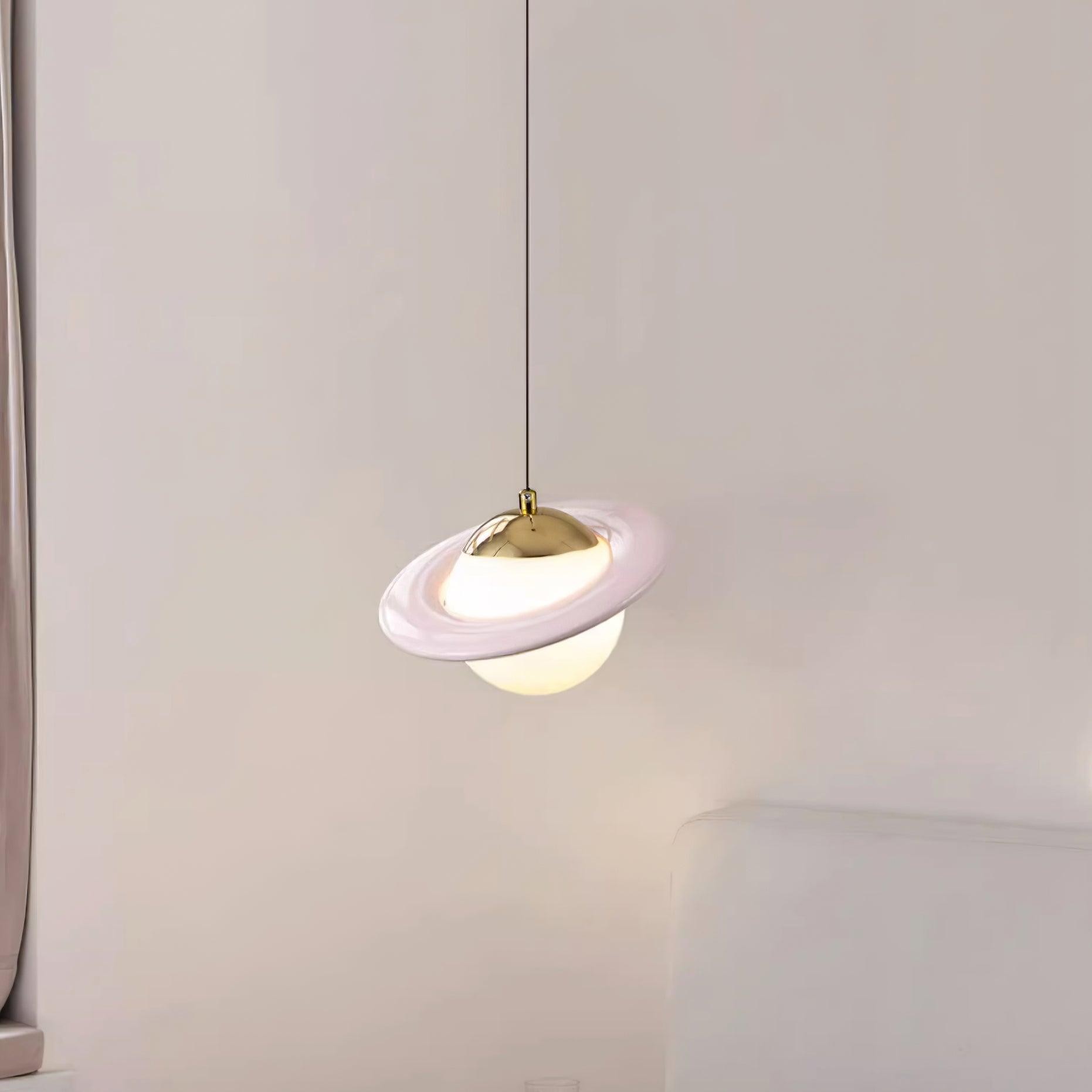 Romantic Saturn Planet Pendant Lamp for Bedroom K656