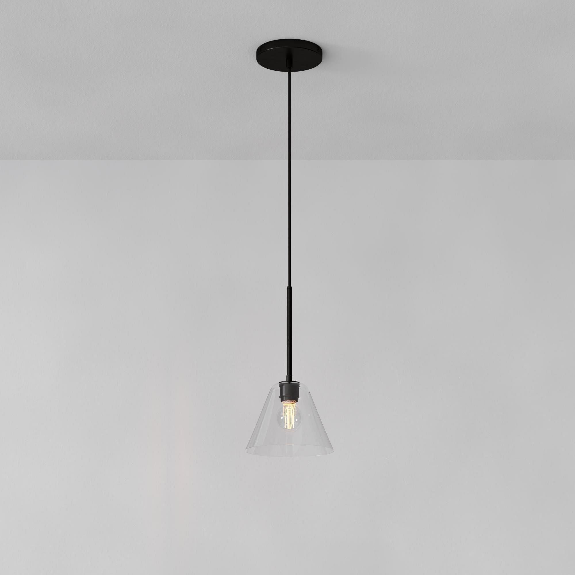 Conica Modern Glass Cone Pendant Light - Minimalist Hanging Lamp for Dining Room K1338