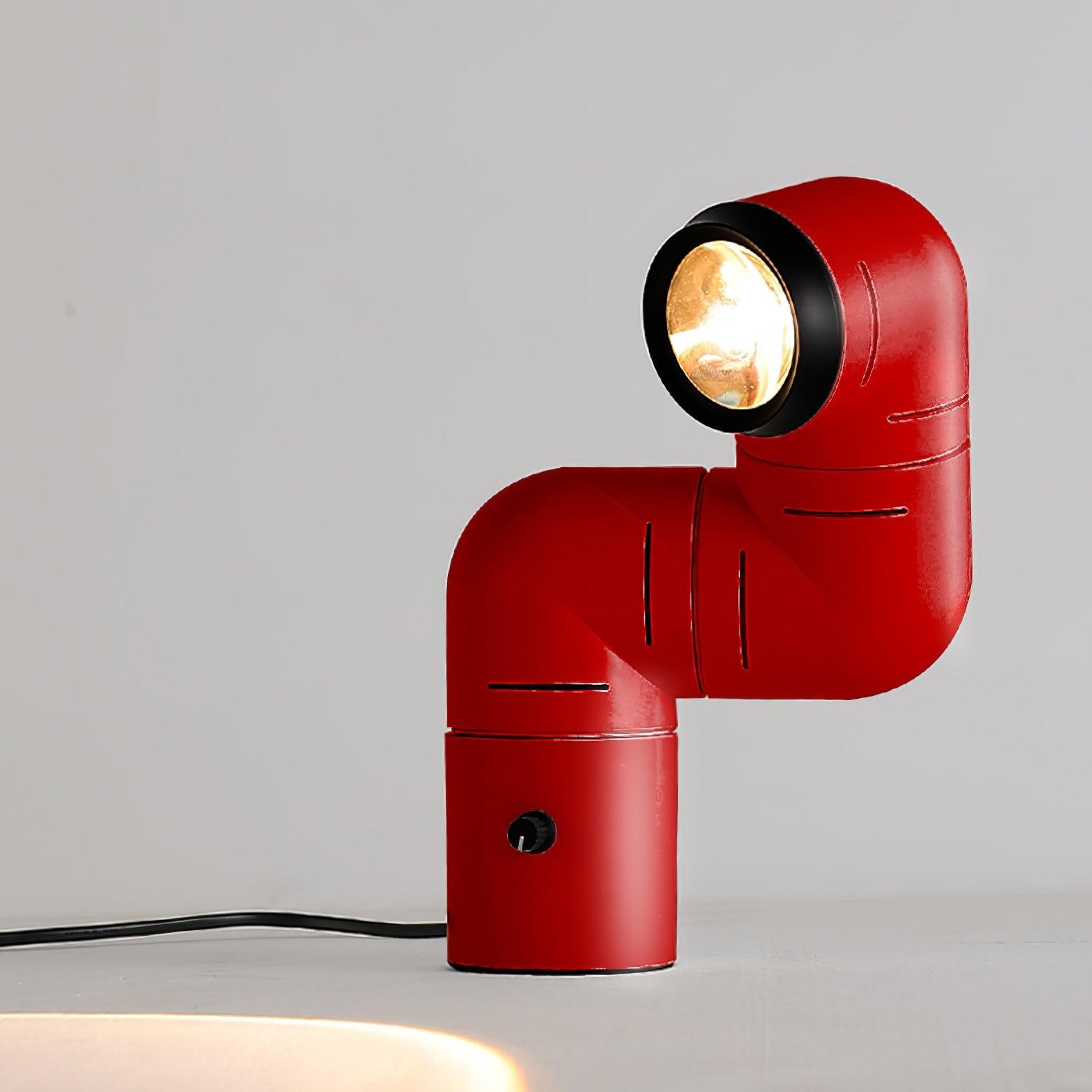 Red Tubular Table Lamp Suitable For Bedroom K686