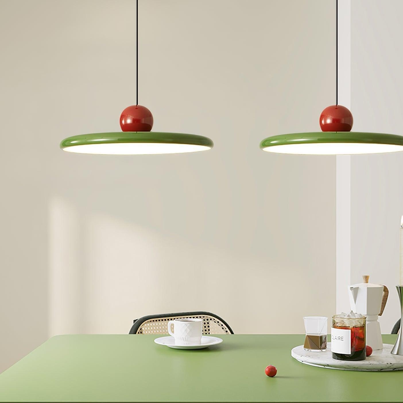 Minimalist Cream Style Flying Disc Pendant Lamp K790