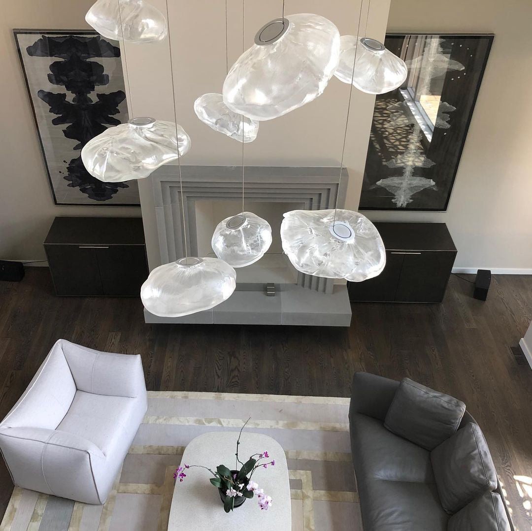 Multi-Head Irregular Glass Bubble Chandelier K216