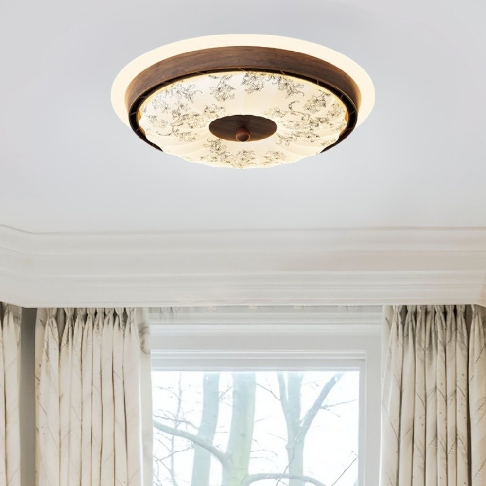 Retro Low Profile Bladeless Led Ceiling Fan Light K1101