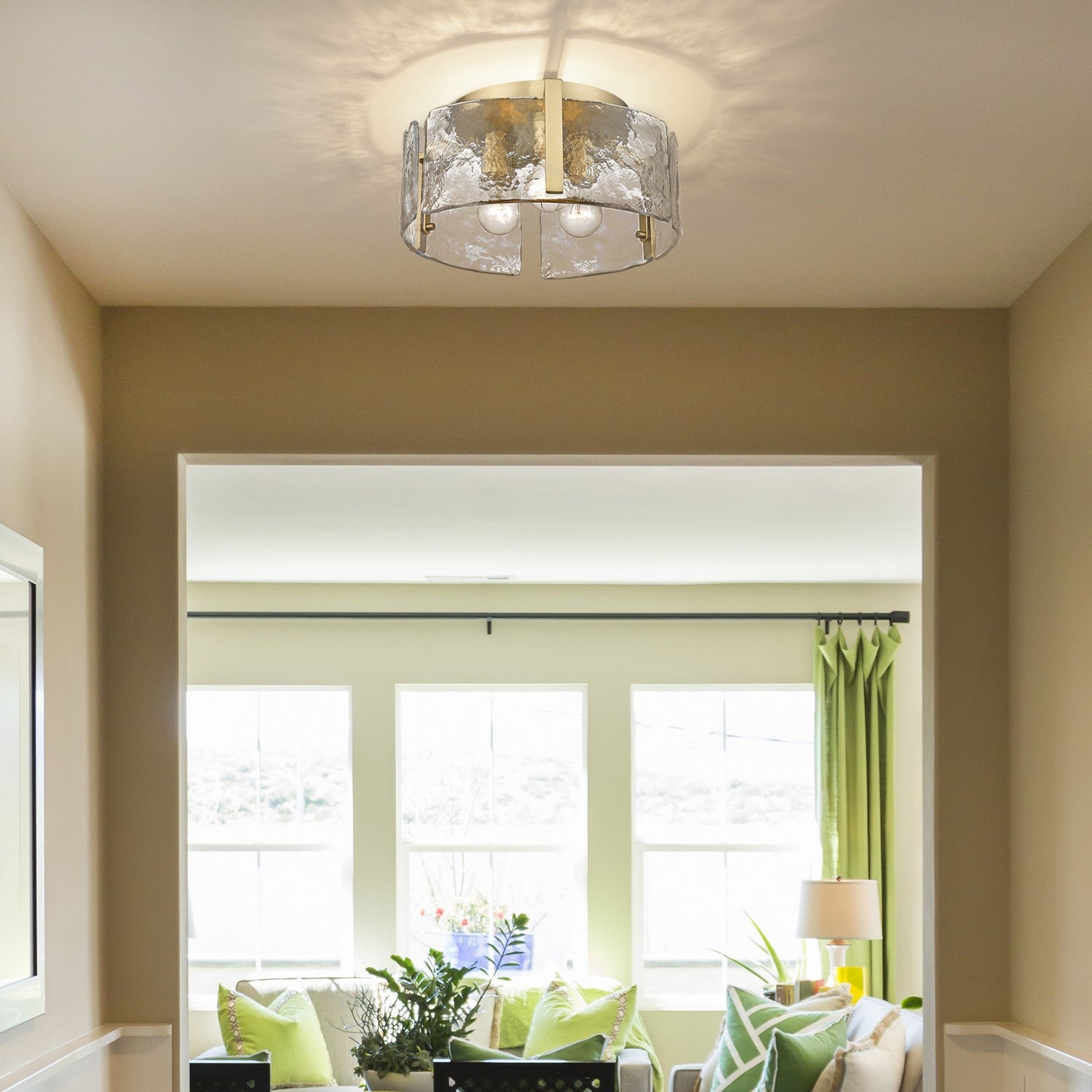 Nordic Light Luxury Flush Mount Ceiling Lamp for Living Room K840