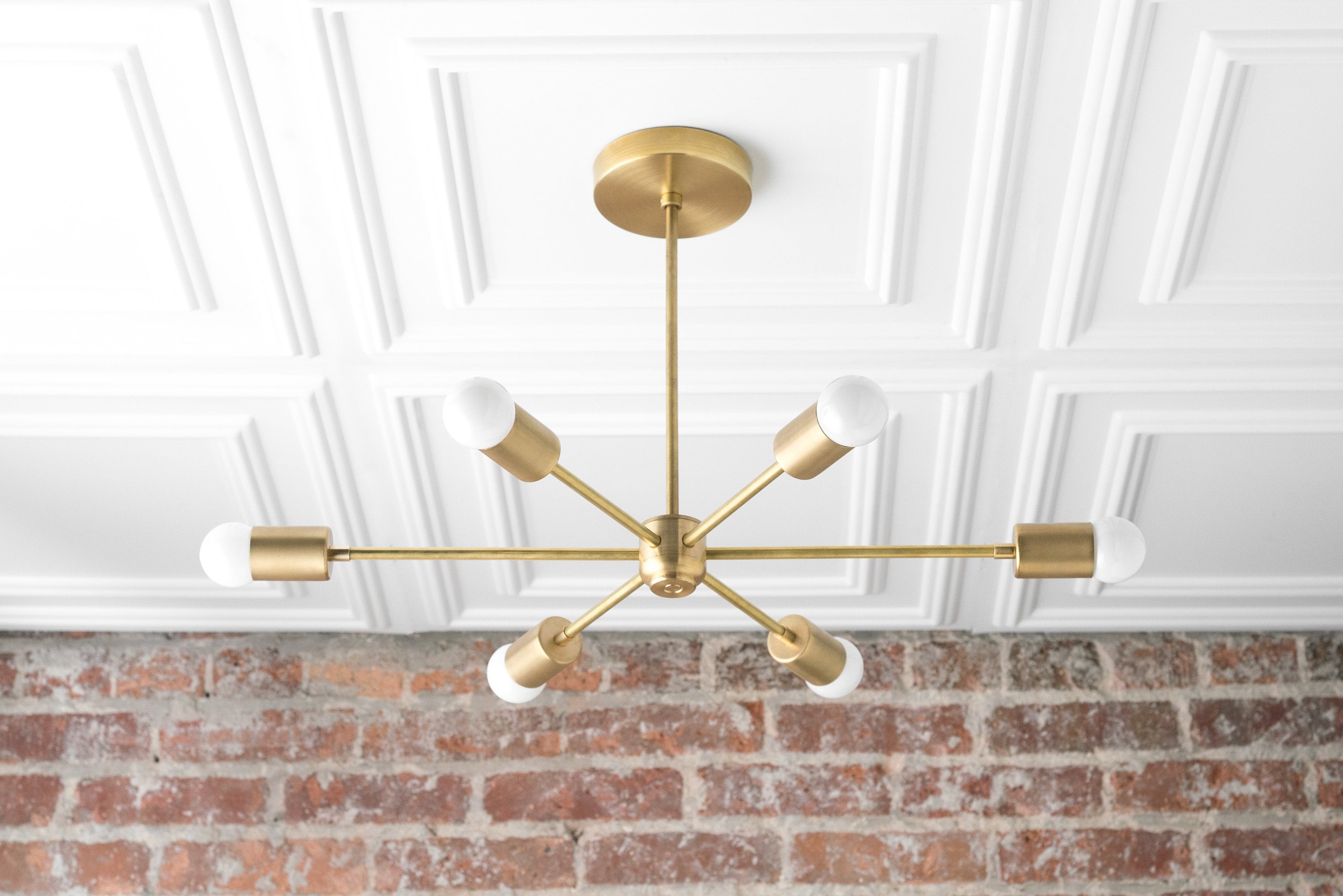 Mobilux Line Mid Century Modern Chandelier - 6 Heads Hanging Light K1436